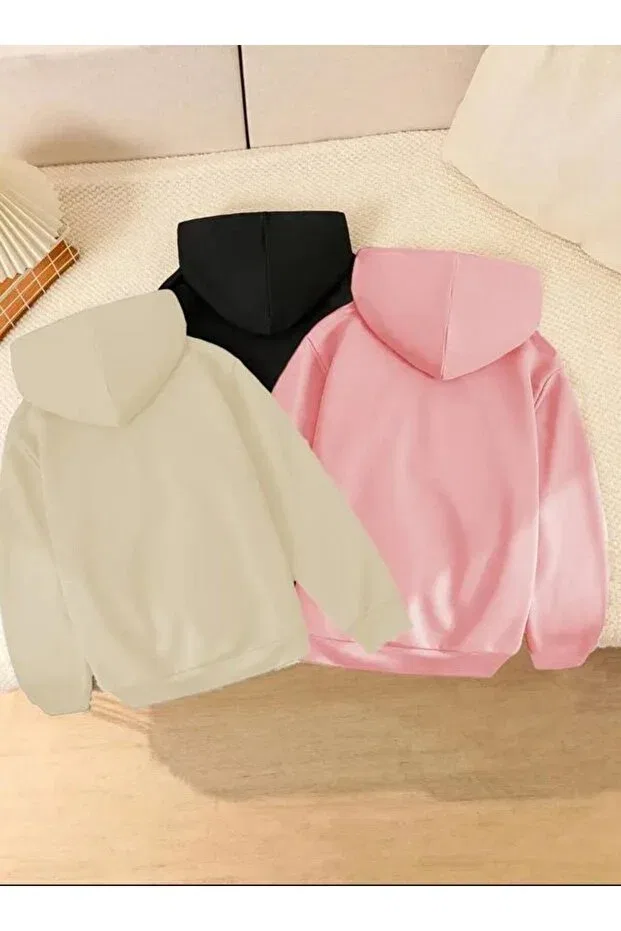 Детские свитшот для девочек с принтом Cat B Printed Hooded Baxia, Cat — фото 2