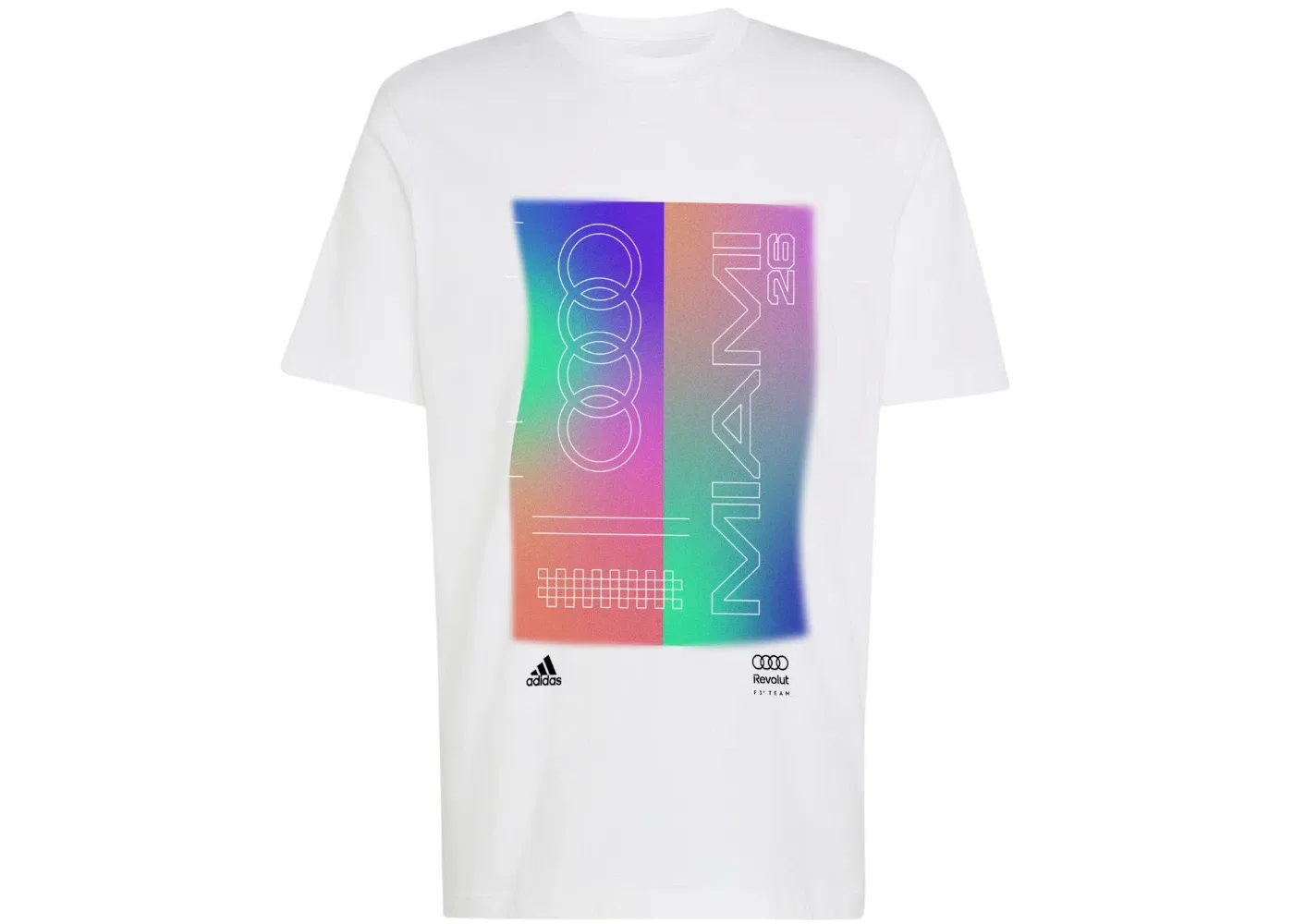 Мужская футболка с принтом Adidas x Audi Revolut F1 Team Teamgeist Graphic Tee, White