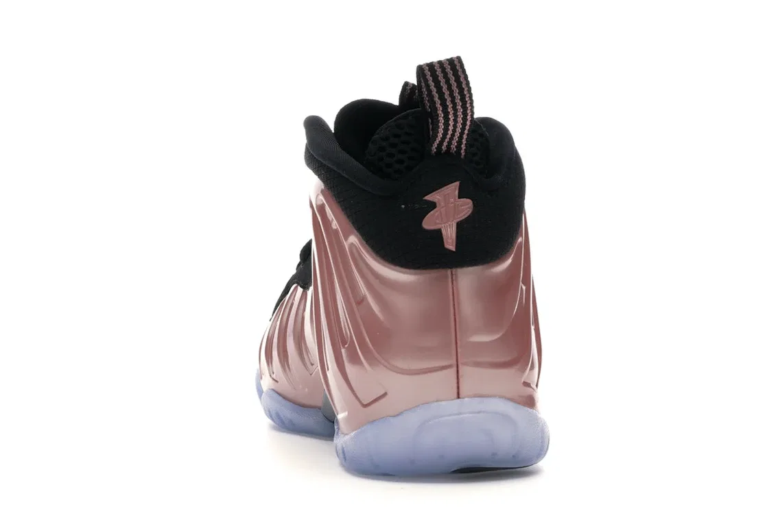 Детские кроссовки для мальчиков и девочек с контрастной отделкой Nike Air Foamposite One Nike, Rust Pink/White-Black — фото 4
