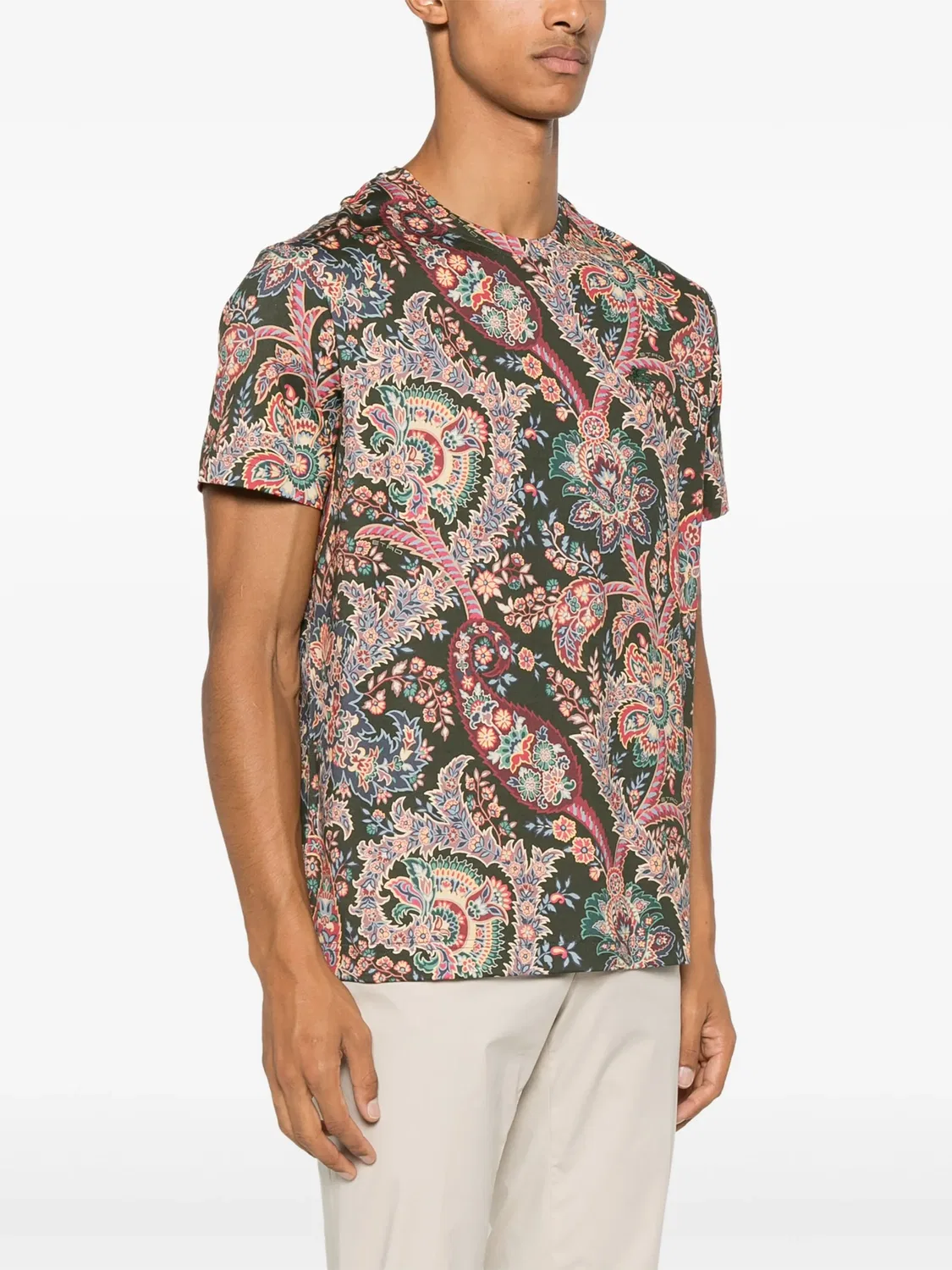 Футболка с узором пейсли ETRO, зеленый — фото 2