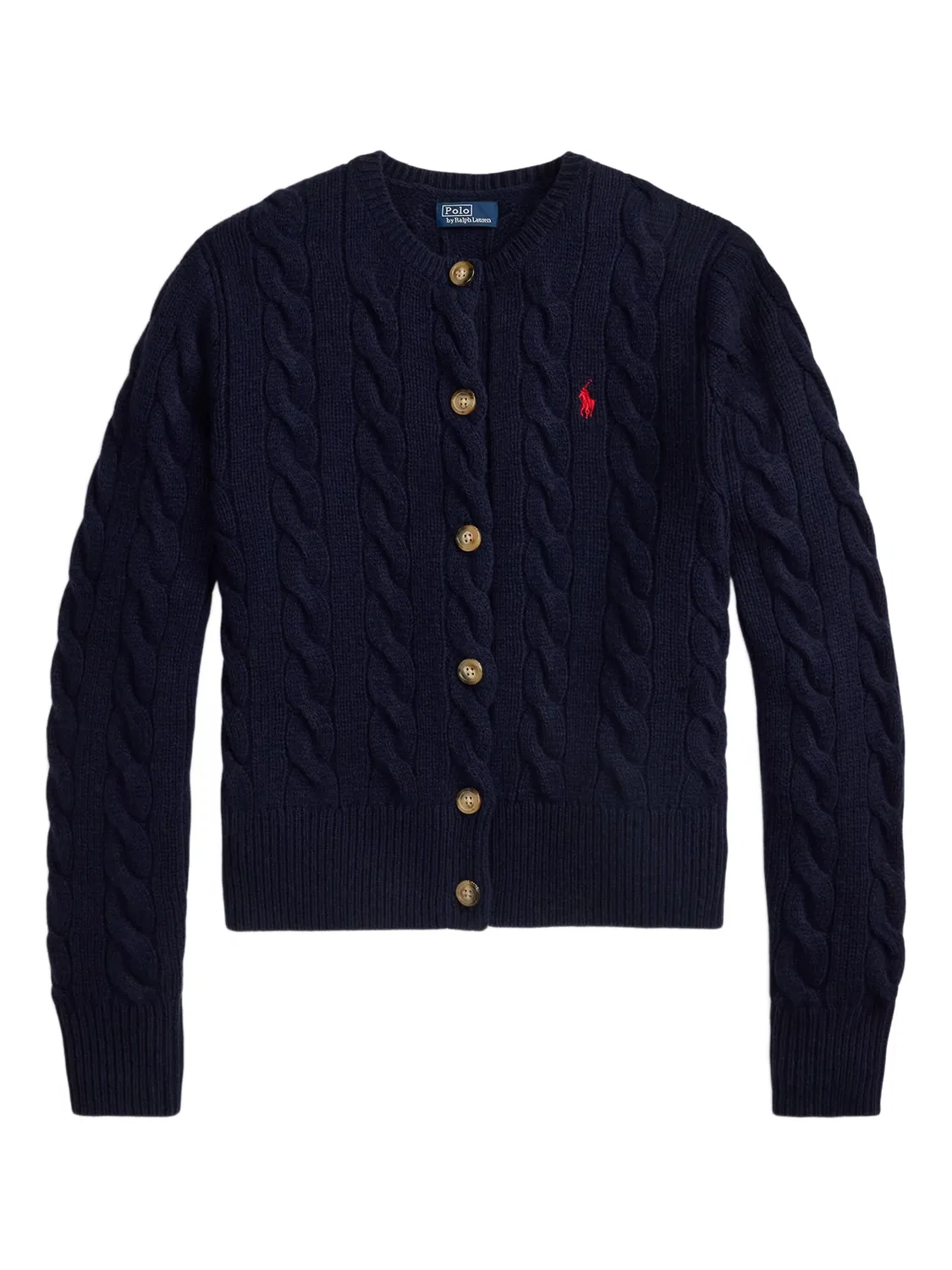 Polo Ralph Lauren Кардиган с узором косы, синий