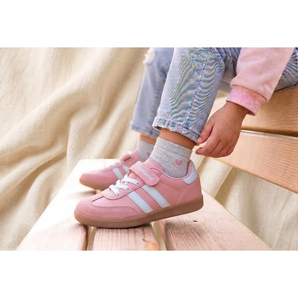 Детские кроссовки с липучками на легкой подошве Retro Sneaker Pabuçland — фото 2