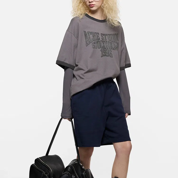 Футболка с круглым вырезом, Acne Studios, Dark Purple/Black — фото 4