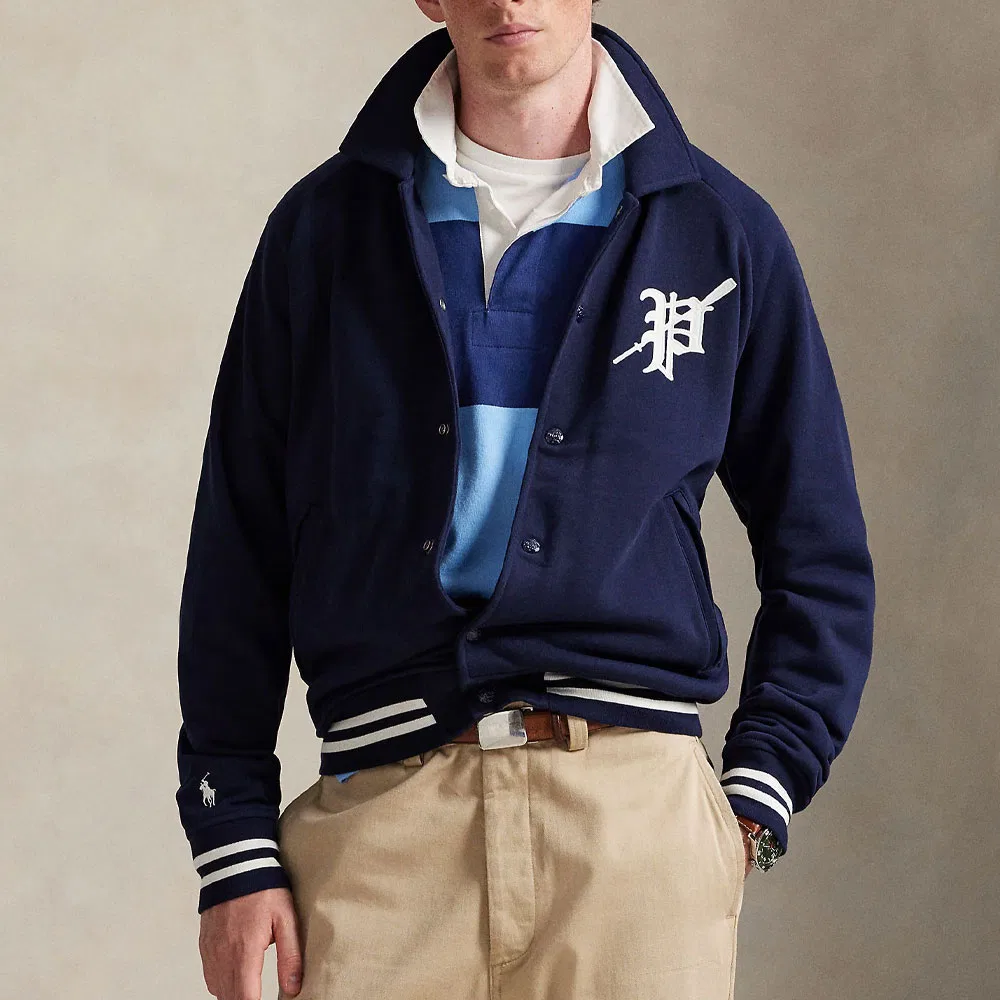 Мужская куртка на пуговицах с графическим принтом Polo Ralph Lauren — фото 3