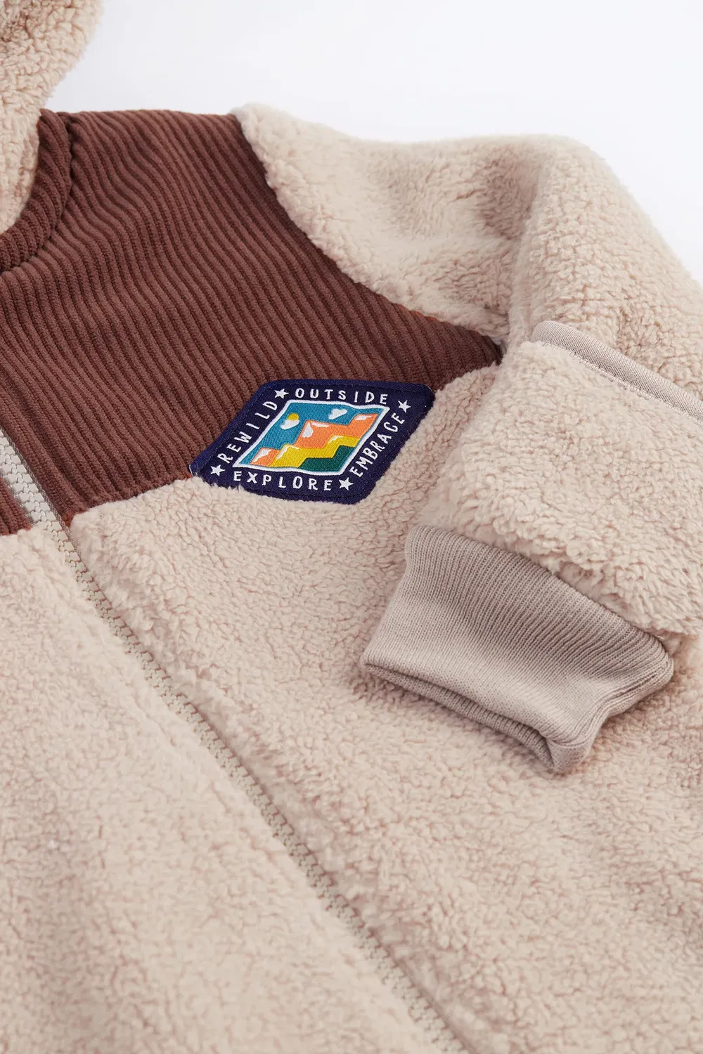 Детский комбинезон из вельвета Cord Ted Snuggle Suit Frugi, Brown — фото 4