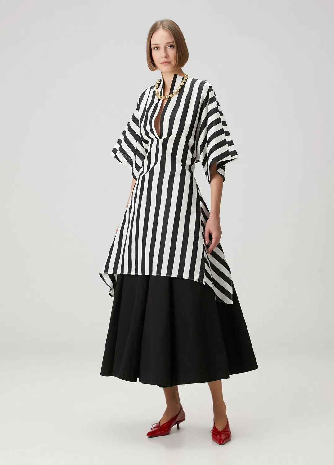 Туника-платье The Moisson Jacquemus, siyah-beyaz