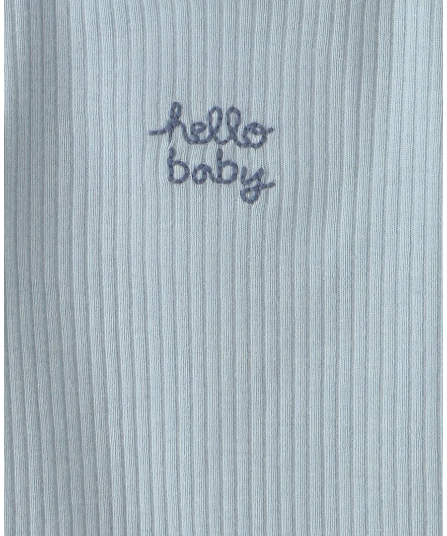 Комплект боди с коротким рукавом, с морским принтом и вышивкой Hello Baby, 5 предметов Carter's, Cream/Blue — фото 2