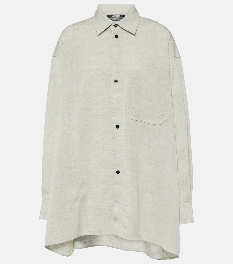 Рубашка Le chemise Jacquemus, серый
