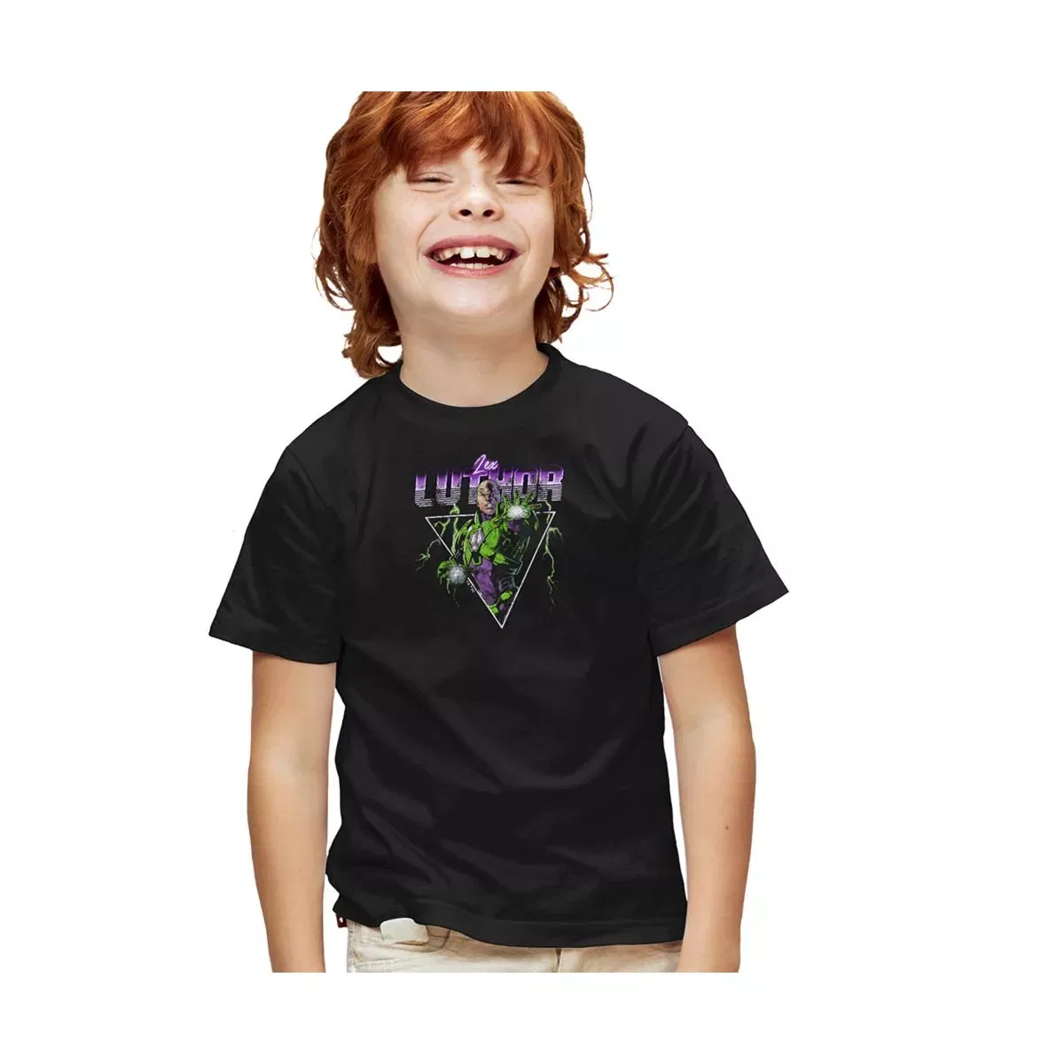 Детская футболка для мальчиков с принтом Justice League Lex Luthor Retro T-Shirt Justice League, Black