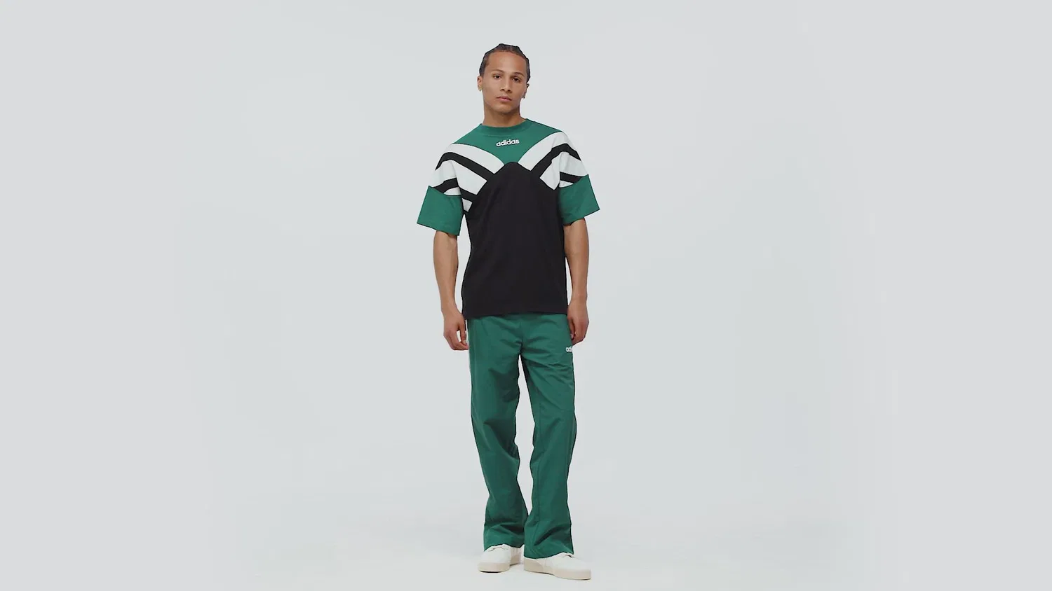Мужские спортивные брюки с принтом Adidas Originals, Зеленый — фото 2