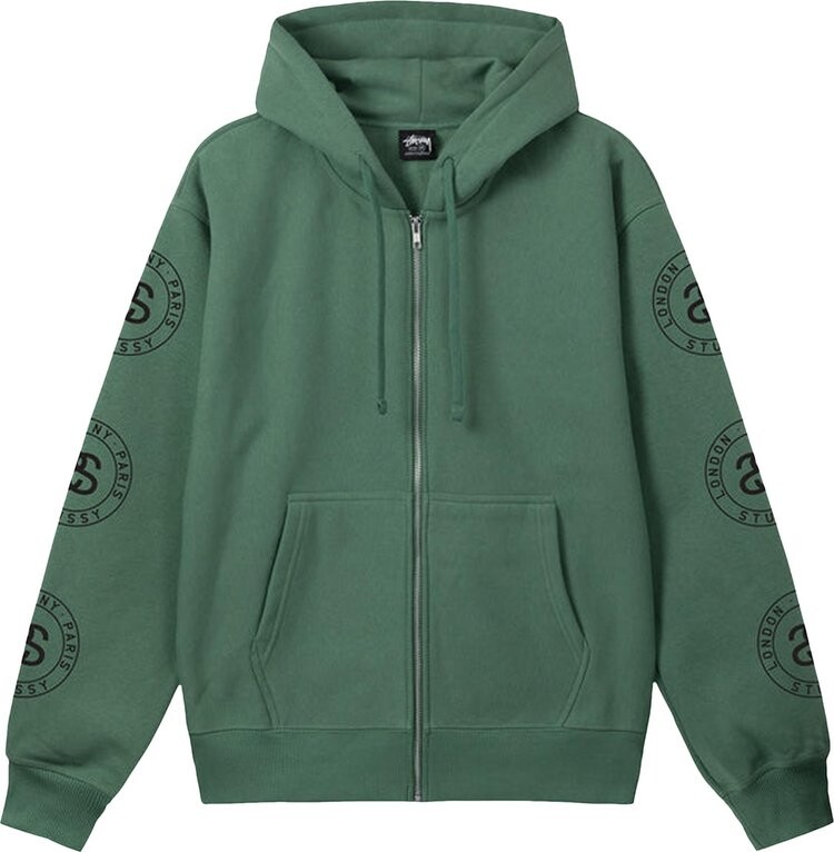 

Худи Stussy Seal Zip Hoodie 'Green', зеленый