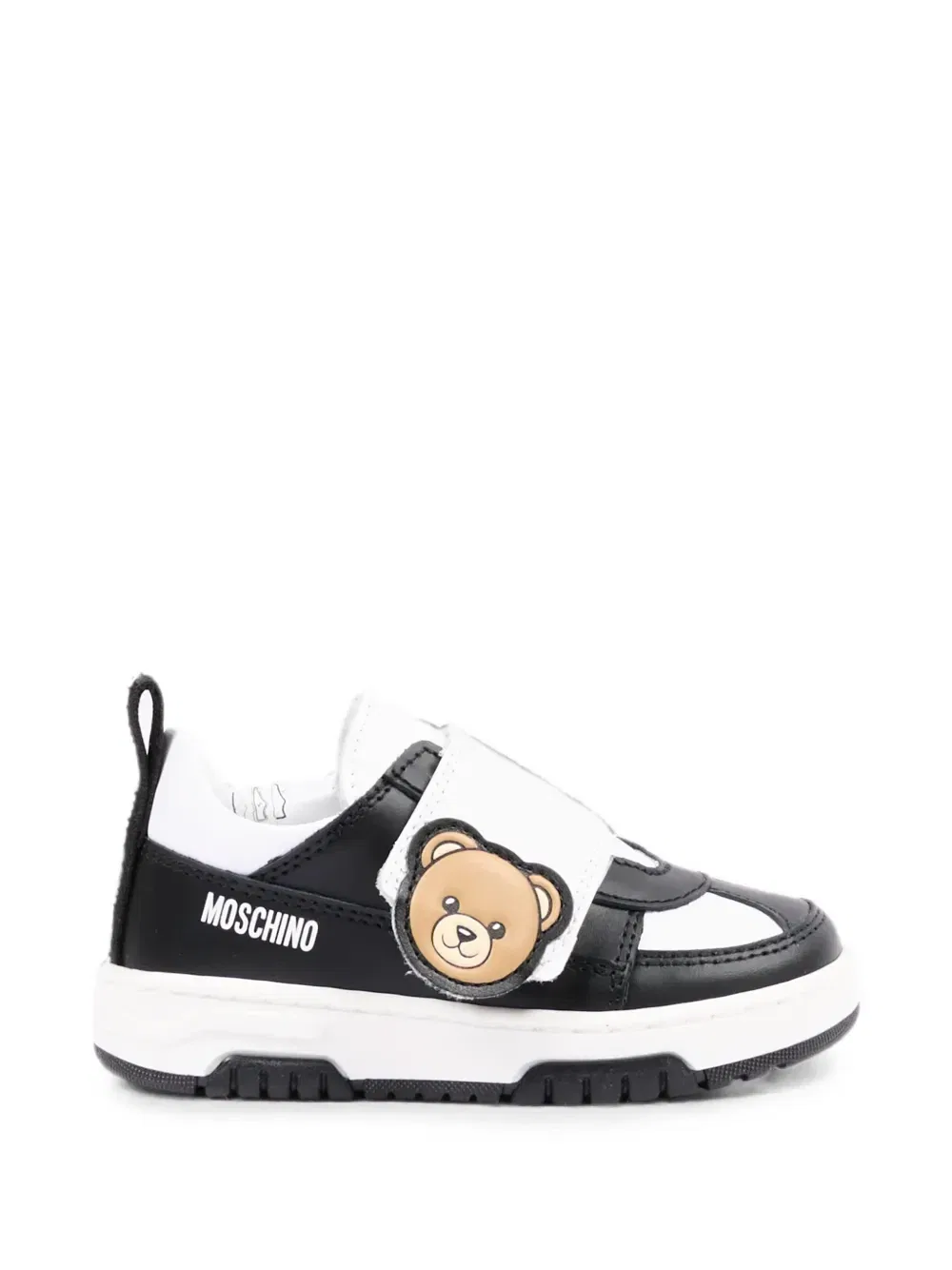 Кроссовки на липучках «Медвежонок» Moschino Kids, черный
