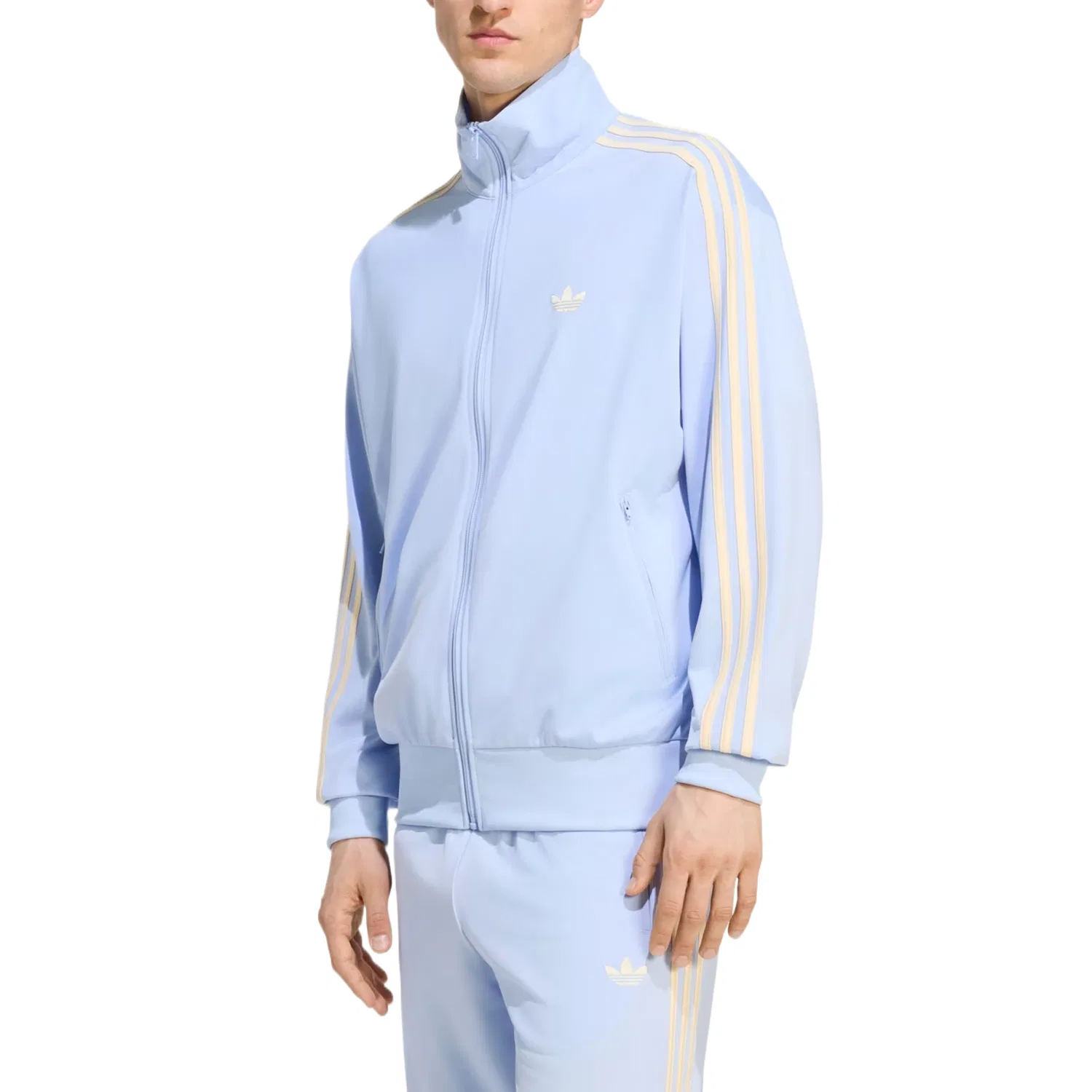 Мужская куртка с воротником-стойкой Blue Dawn/Warm Vanilla Adidas Originals, Blue Dawn/Warm Vanilla — фото 3