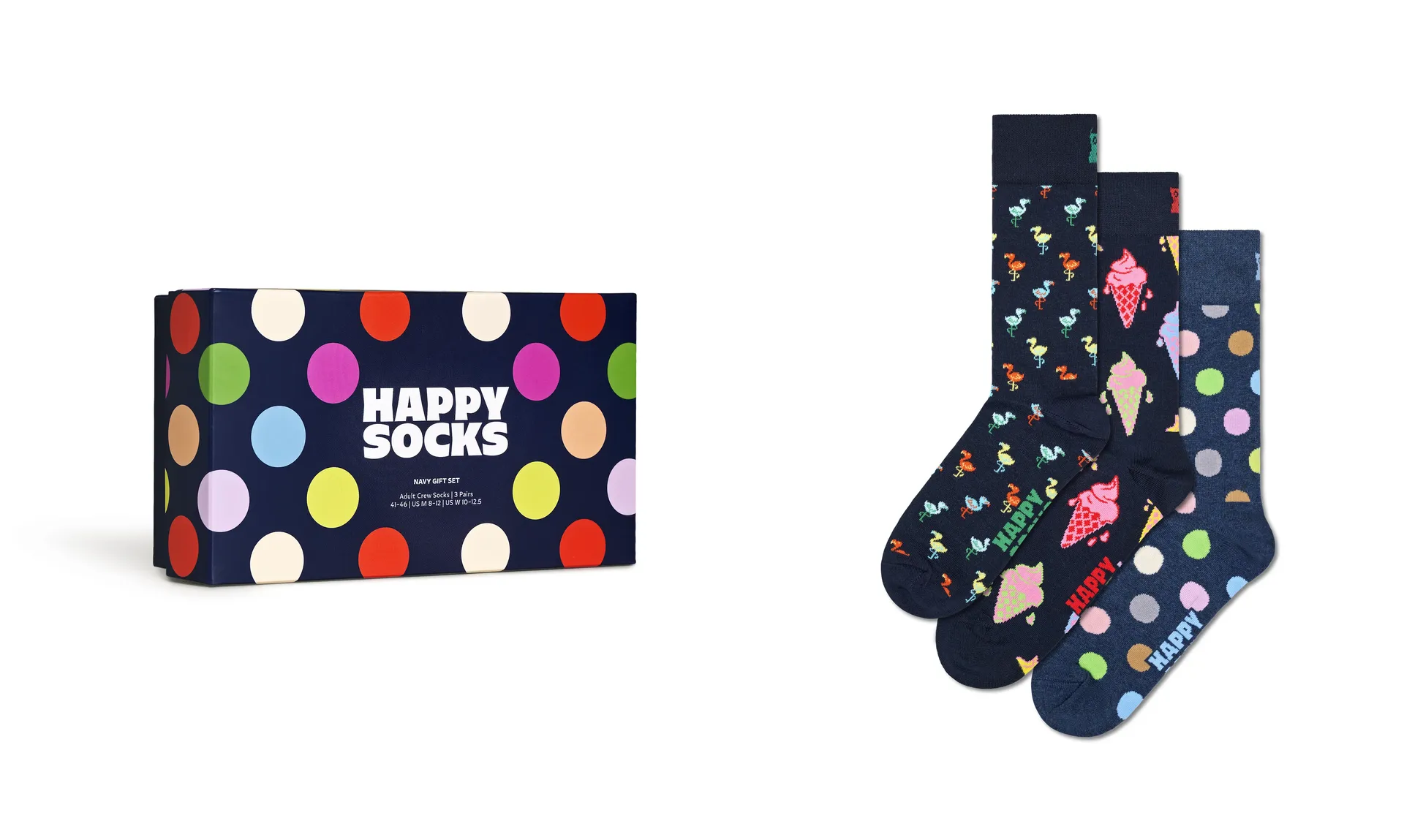 

Носки Happy Socks, темно-синий подарочный набор, цвет Bunt