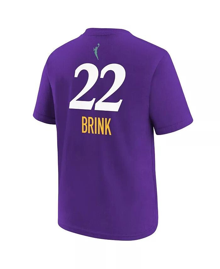 Футболка Nike Big Boys and Girls Cameron Brink Purple Los Angeles Sparks с номером драфта WNBA 2024 Outerstuff, фиолетовый — фото 3