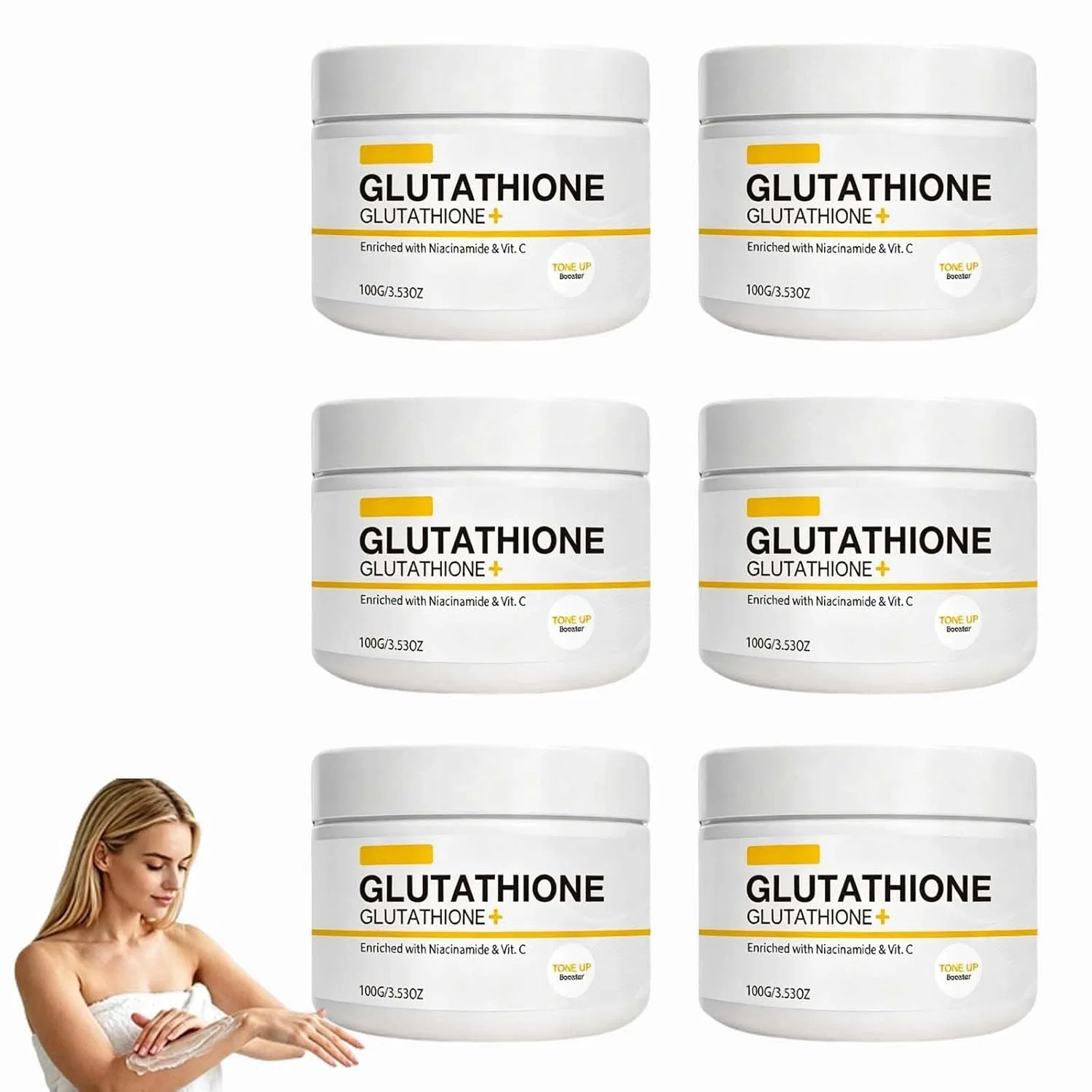 Скраб для тела Glutathione с шиповником и морской солью, 6 шт, 100 г Xushaolun