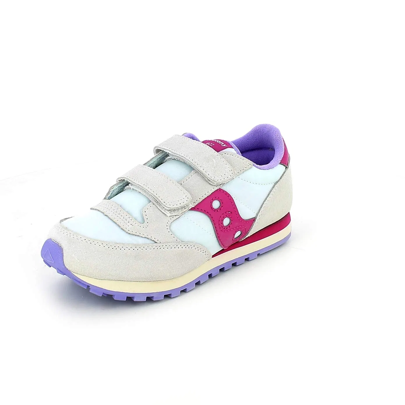 Детские кроссовки для мальчиков замшевые Saucony Jazz Double HL, White Berry — фото 3
