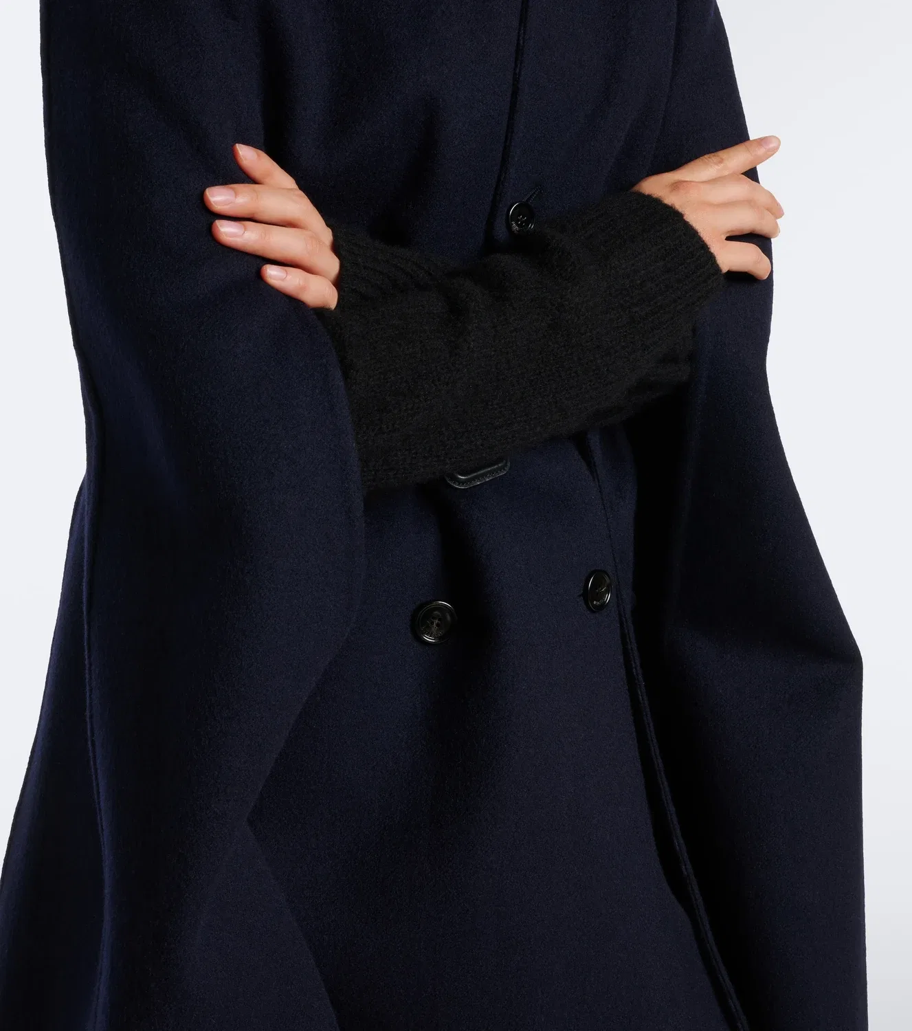 Пальто однобортное шерстяное Burberry, Navy Navy Check — фото 4