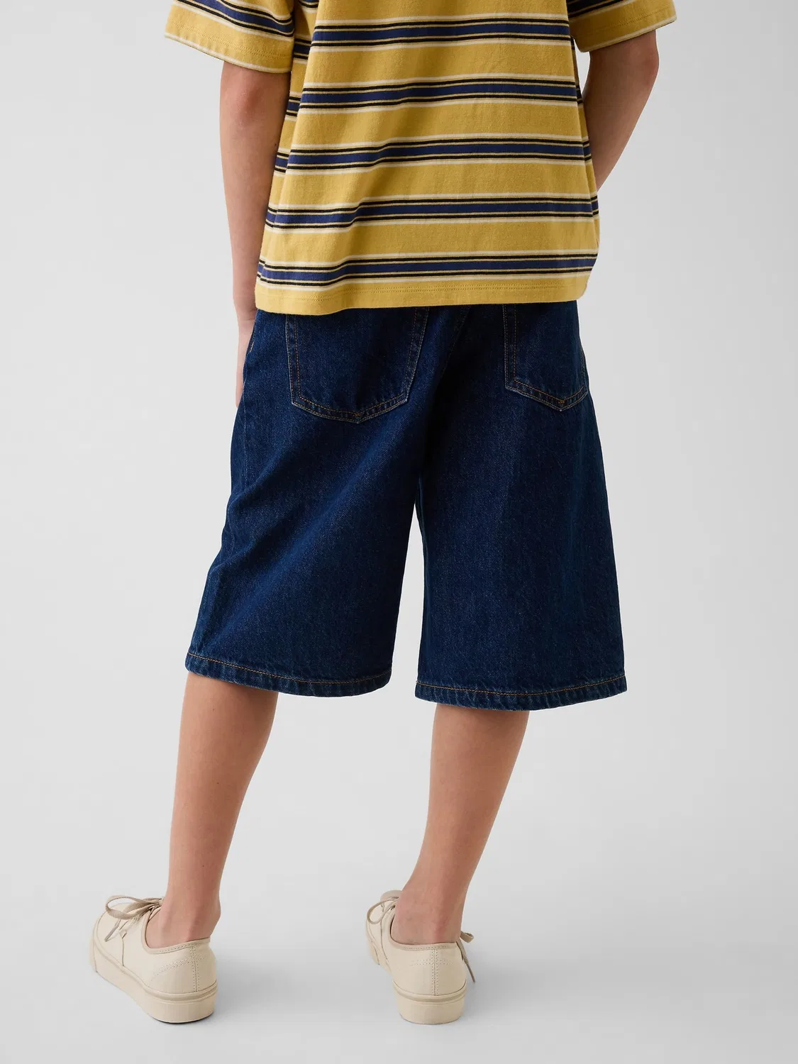 Шорты джинсовые свободные Gap Dark Wash, Dark Wash — фото 2