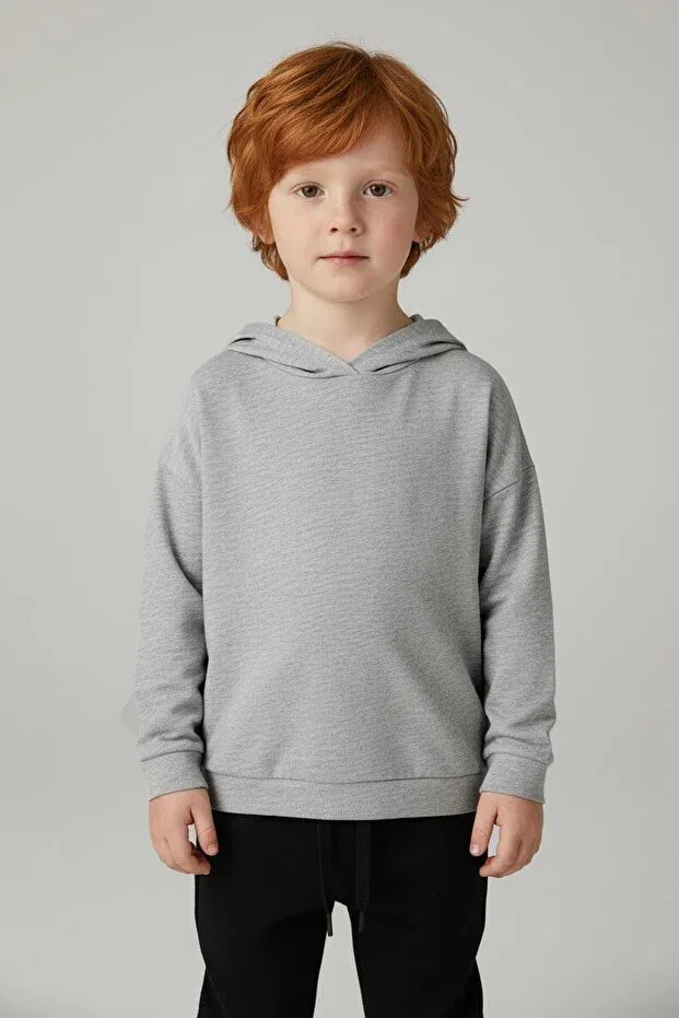 Детское худи для девочек хлопковое Luess, Gray
