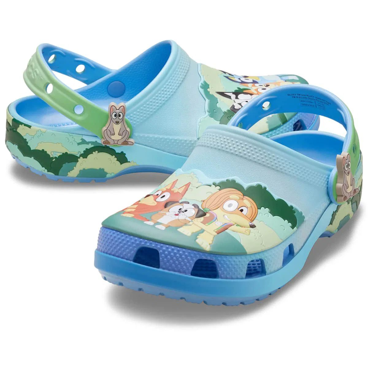 Детские сабо с принтом Bluey Classic Clogs Crocs, Blue — фото 2