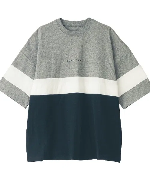 Детская футболка с контрастными вставками Sonic Tune Belle Maison, Heather Gray