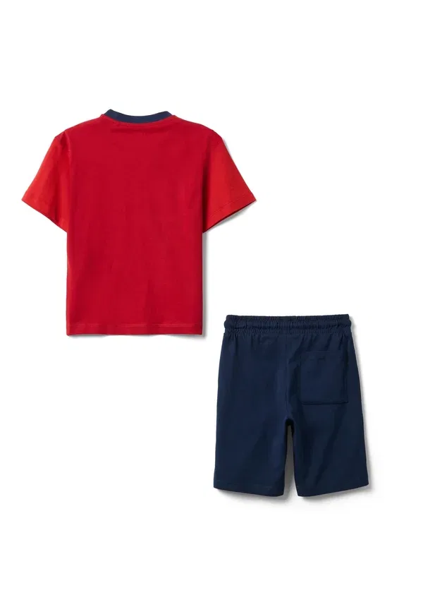 Комплект из футболки и брюк с принтом Set with t-shirt and shorts - tracksuit bottoms Ovs, красный, синий — фото 2