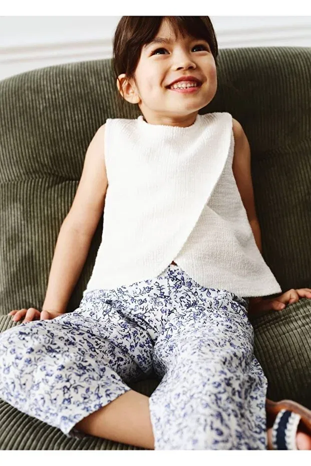 Детская футболка без рукавов Mango Baby, Off White — фото 4