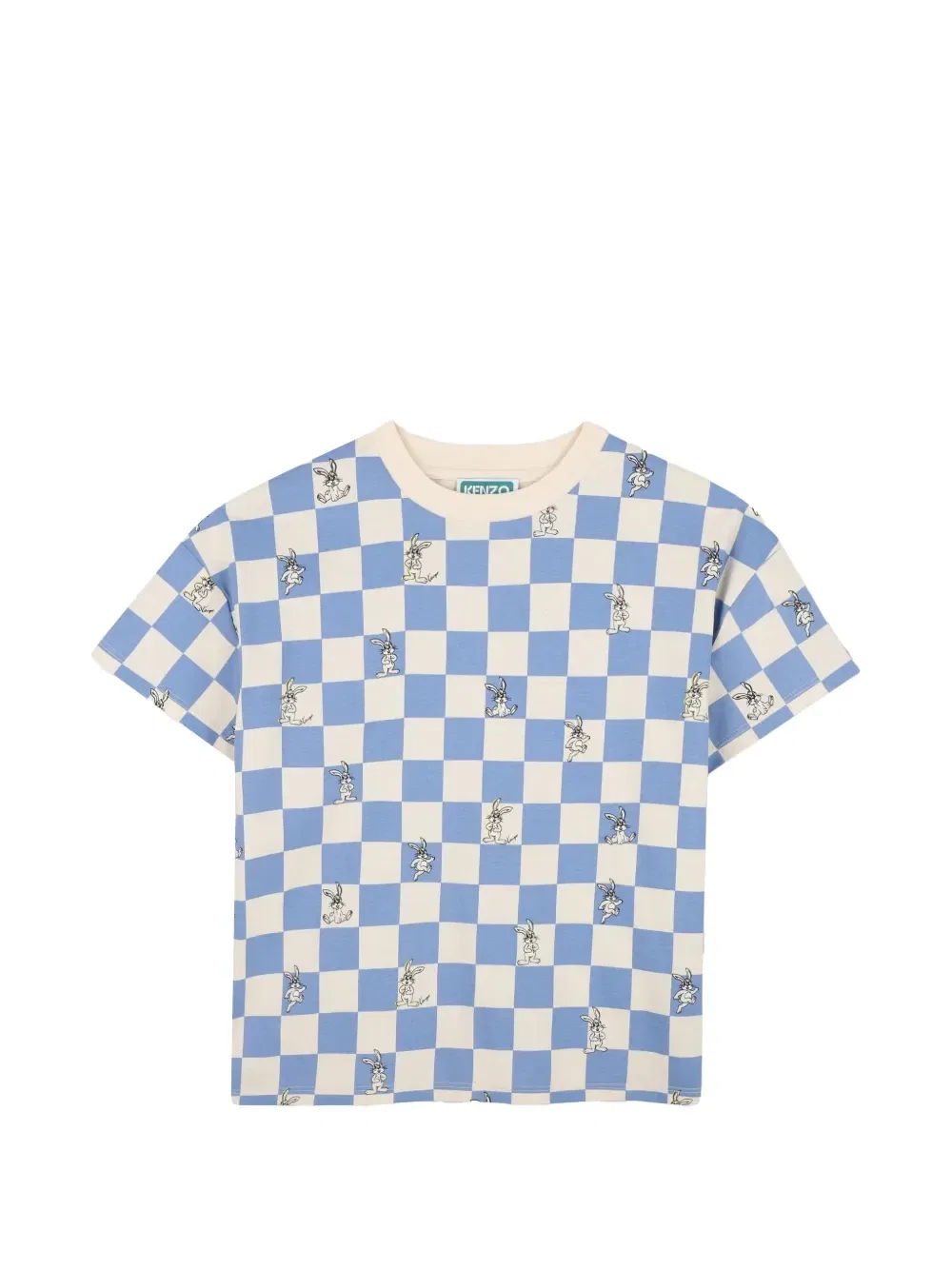 Футболка в клетку Kenzo Kids, синий