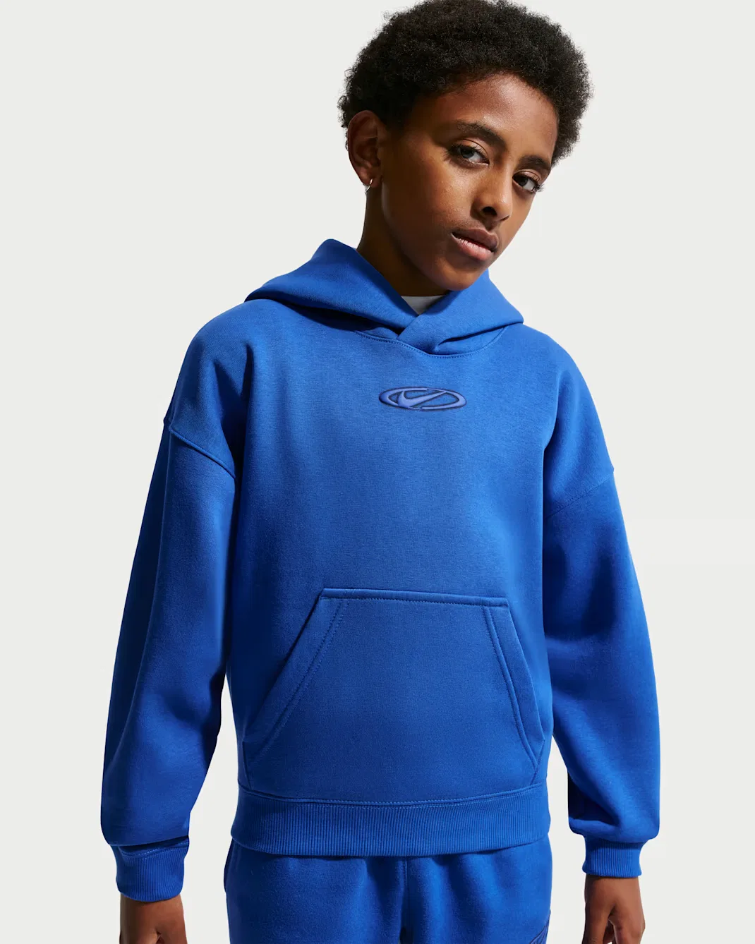 Толстовка большого размера для детей постарше Nike Sportswear Club Fleece, Game Royal/Midnight Navy/Game Royal — фото 3