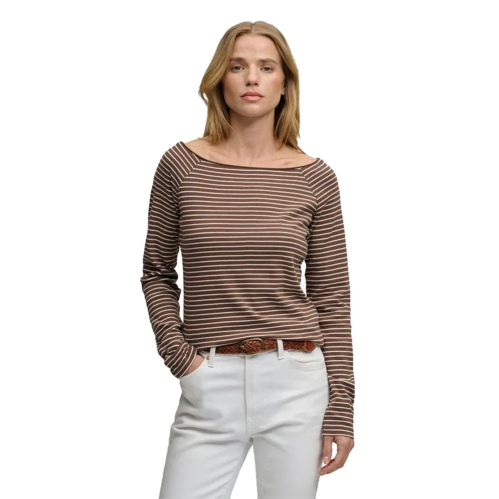 Женская футболка с рукавом Bardot Superdry, Brown