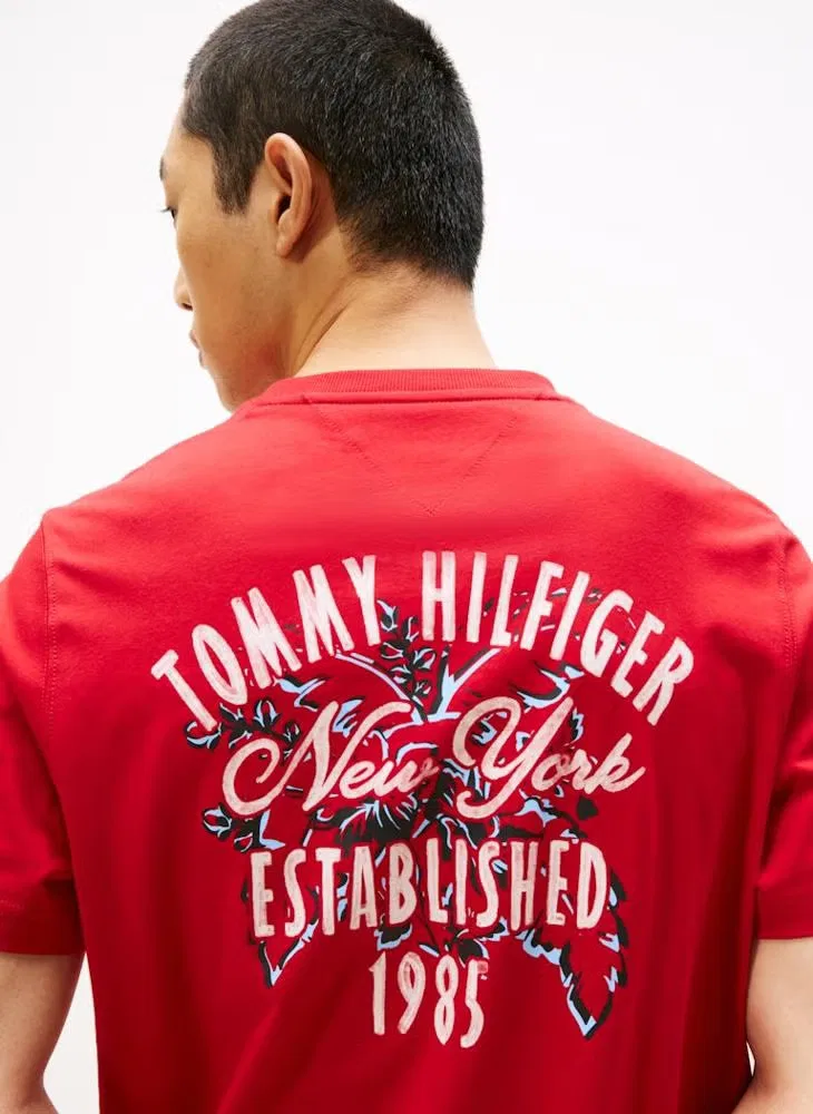 Футболка с принтом Graphic crew neck Tommy Hilfiger, красный — фото 3