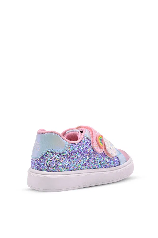 Детские повседневные туфли для девочек с блестками Kids A More, Pink — фото 4