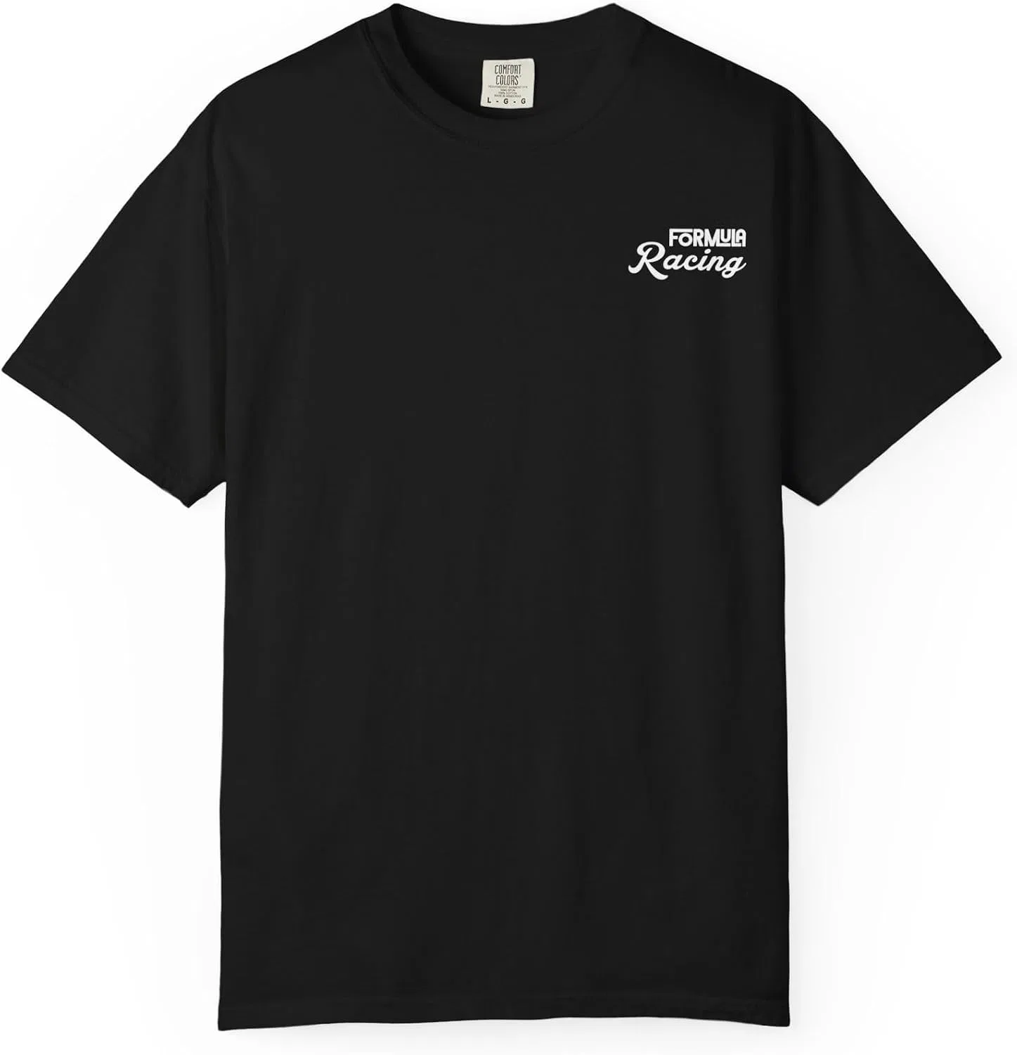Мужская футболка с гоночным принтом Comfort Colors 1717, Black