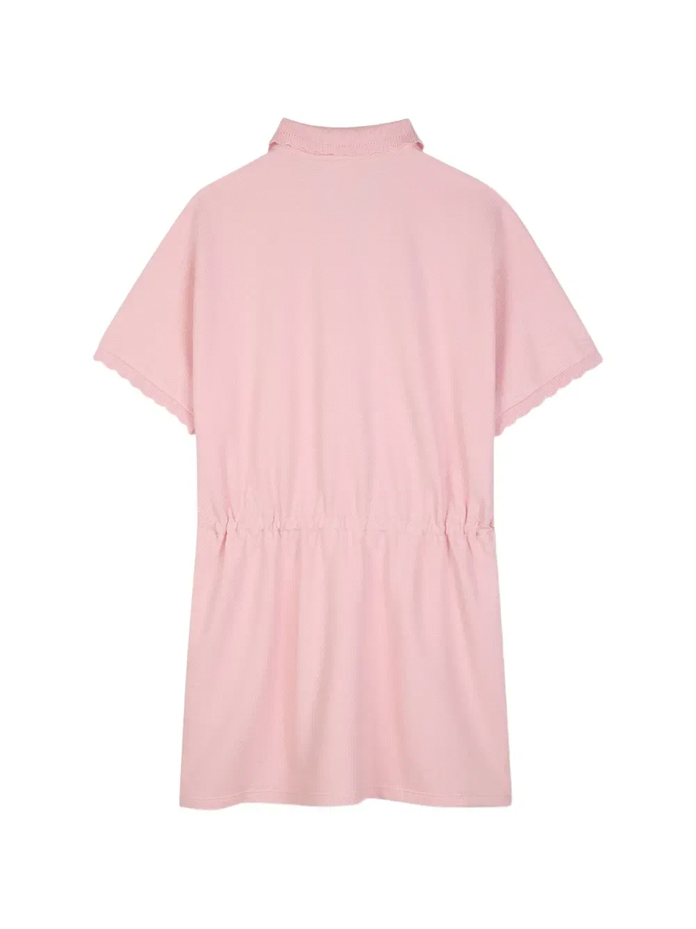 Платье с фестонами и вышитым логотипом Givenchy Kids, розовый — фото 2