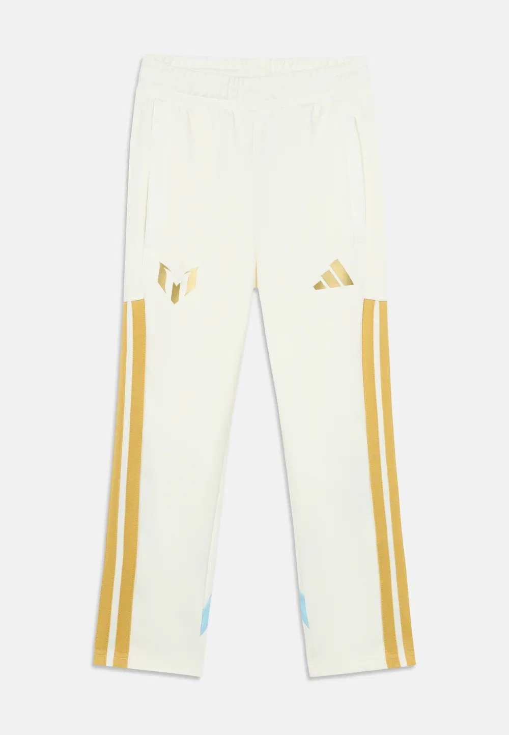 Детские спортивные штаны Messi House of Tiro унисекс Adidas Performance, Off-White/Ice Blue