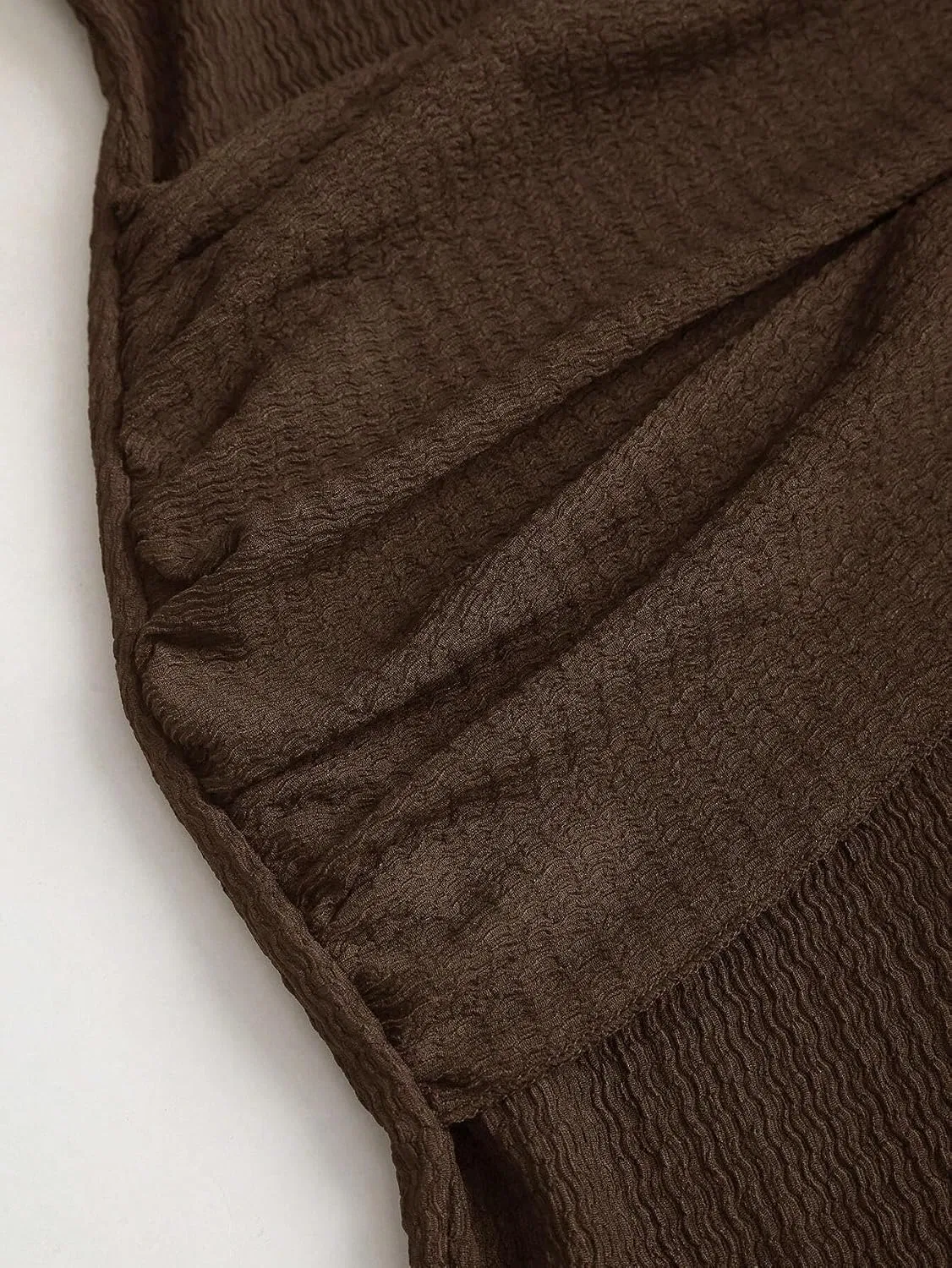 Женское облегающее мини-платье с длинным рукавом Bodycon, Brown — фото 2