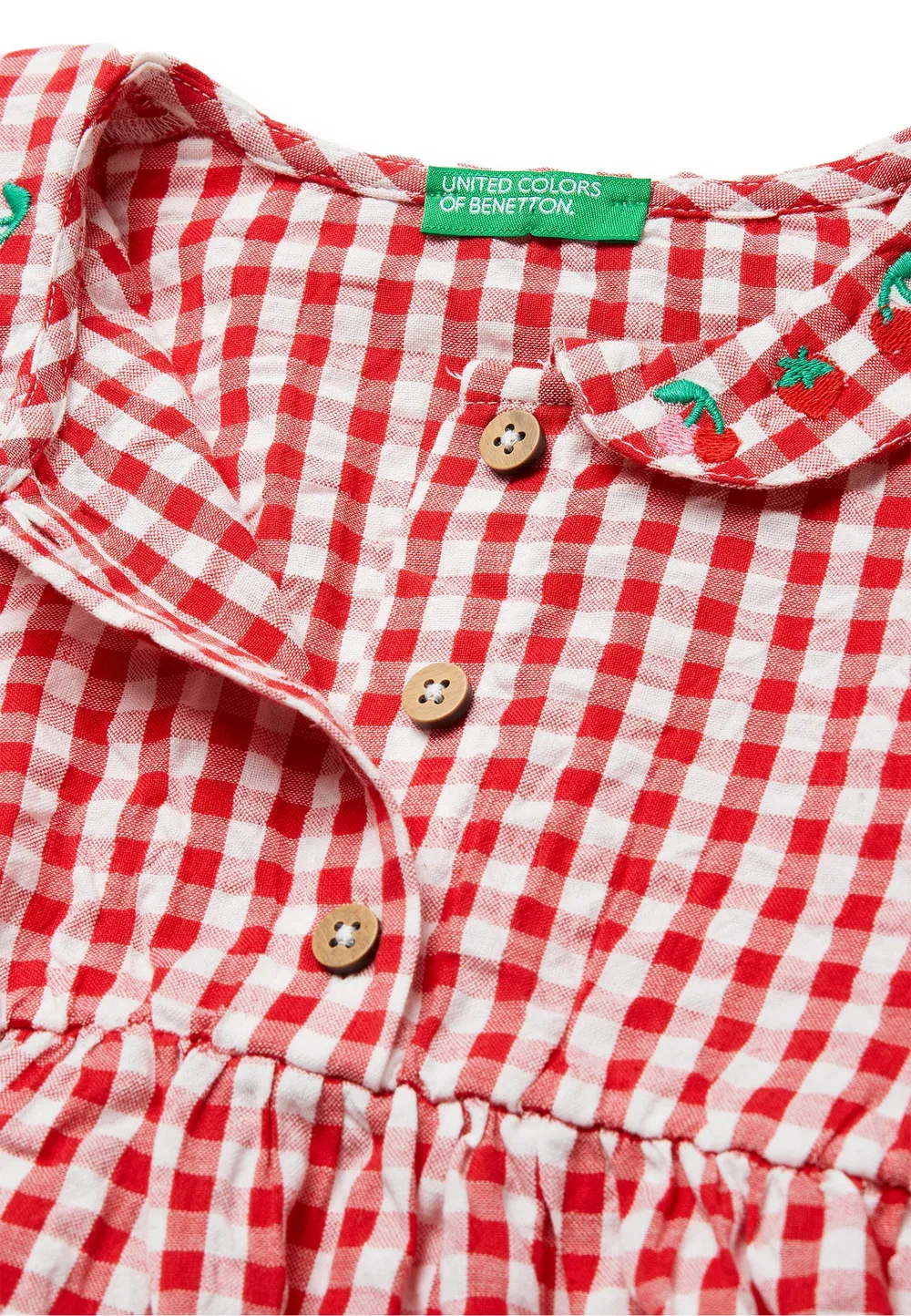 Клетчатая блузка United Colors Of Benetton, Red White — фото 3