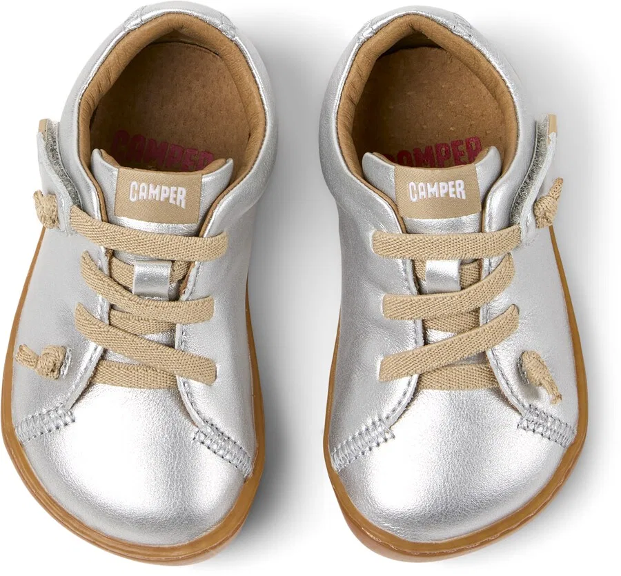 Ботинки Camper First-Step 'Peu Cami', кожаные, серебристые — фото 3