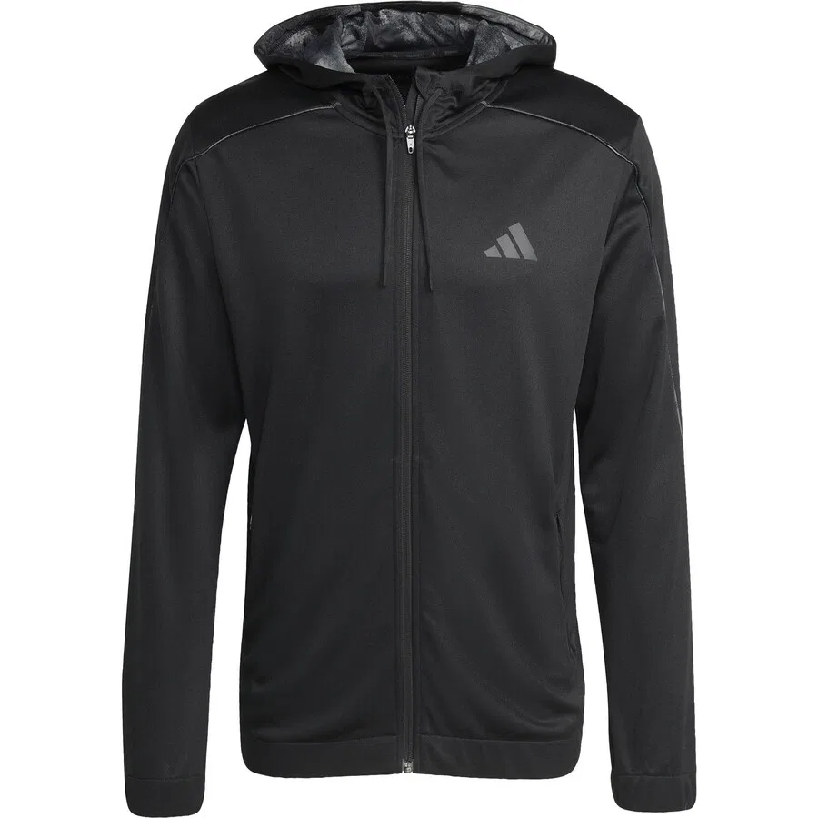 Спортивная толстовка на молнии ADIDAS PERFORMANCE 'ESSENTIALS' черного цвета