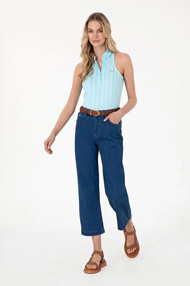 Женские джинсы свободного кроя U.S. Polo Assn., Blue — фото 2