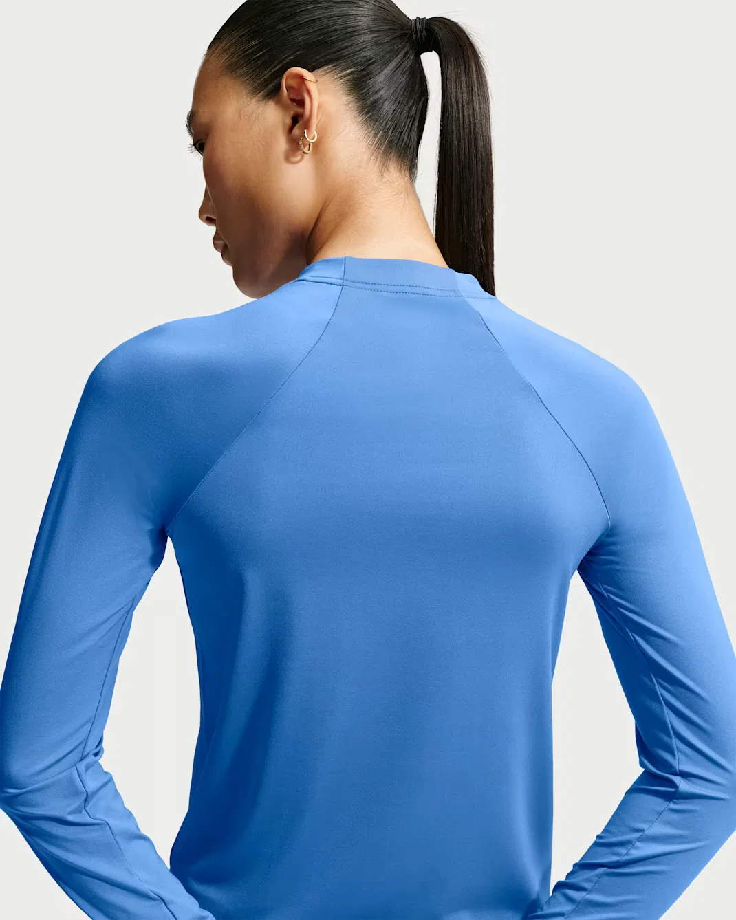 Женская футболка с длинными рукавами Dri-FIT UV Nike Swim Hydroguard, Blue Crystal — фото 2