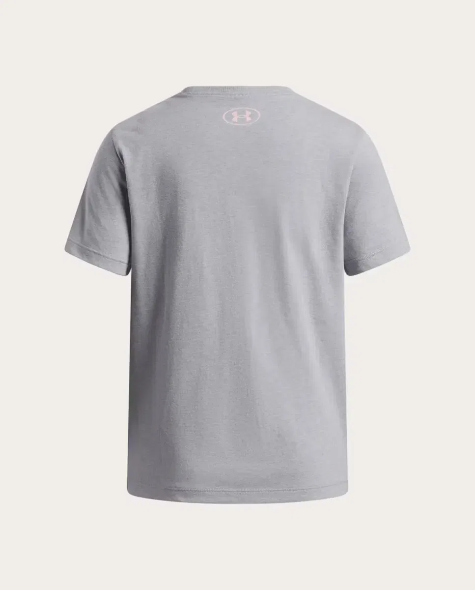 Детская футболка для мальчиков хлопковая UA G Varsity SS Under Armour, Gris Medio — фото 2