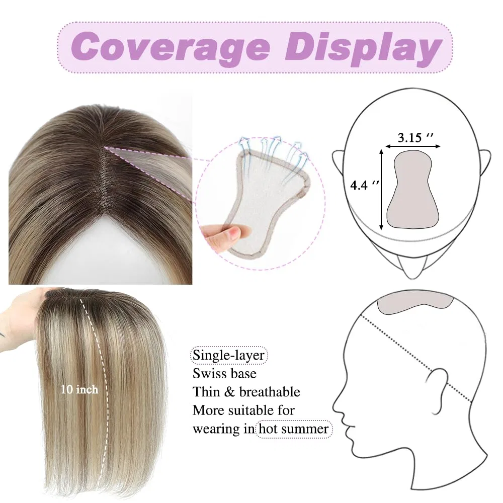 Накладные волосы из натуральных волос Ombre Light Brown от Generisch Lagomance, Ombre Light Brown With Blonde Highlight — фото 3