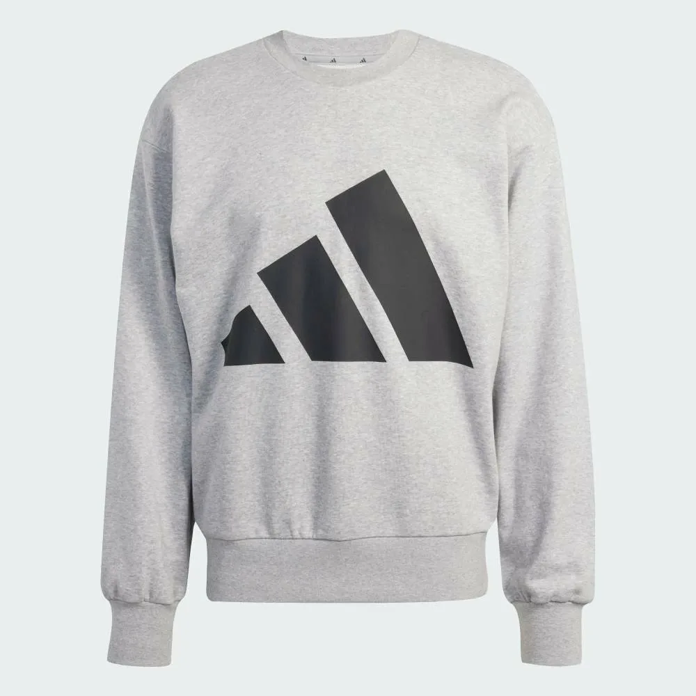 Толстовка Essentials с большим логотипом и французским махровым трикотажем Adidas, gray — фото 4