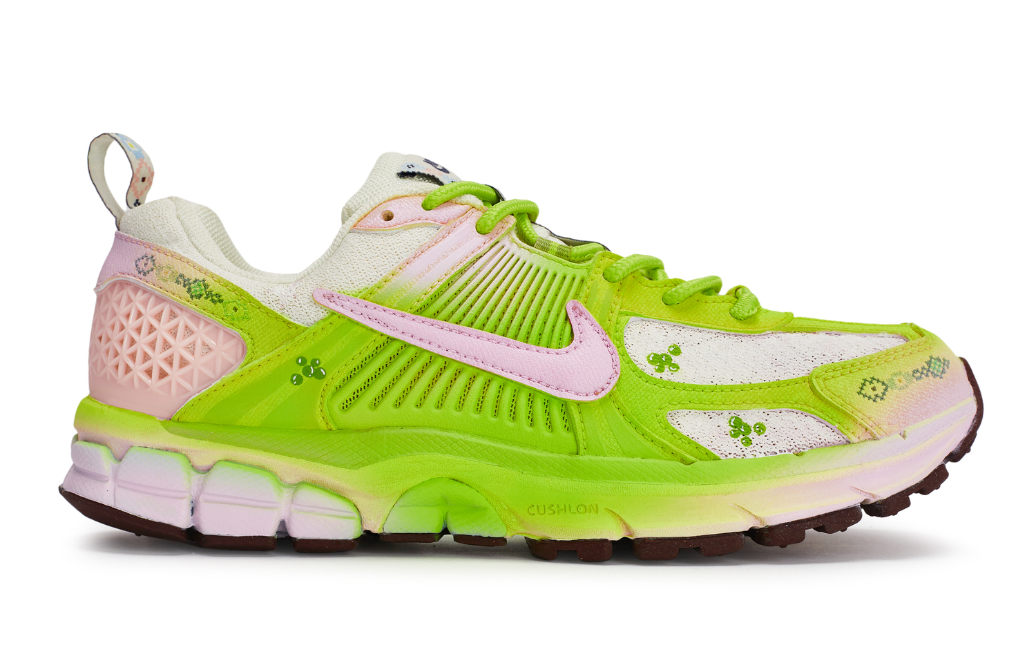 Nike Vomero 5 green grape apple устойчивые к истиранию низкие детские повседневные кроссовки pink white yellow green unisex — фото 3