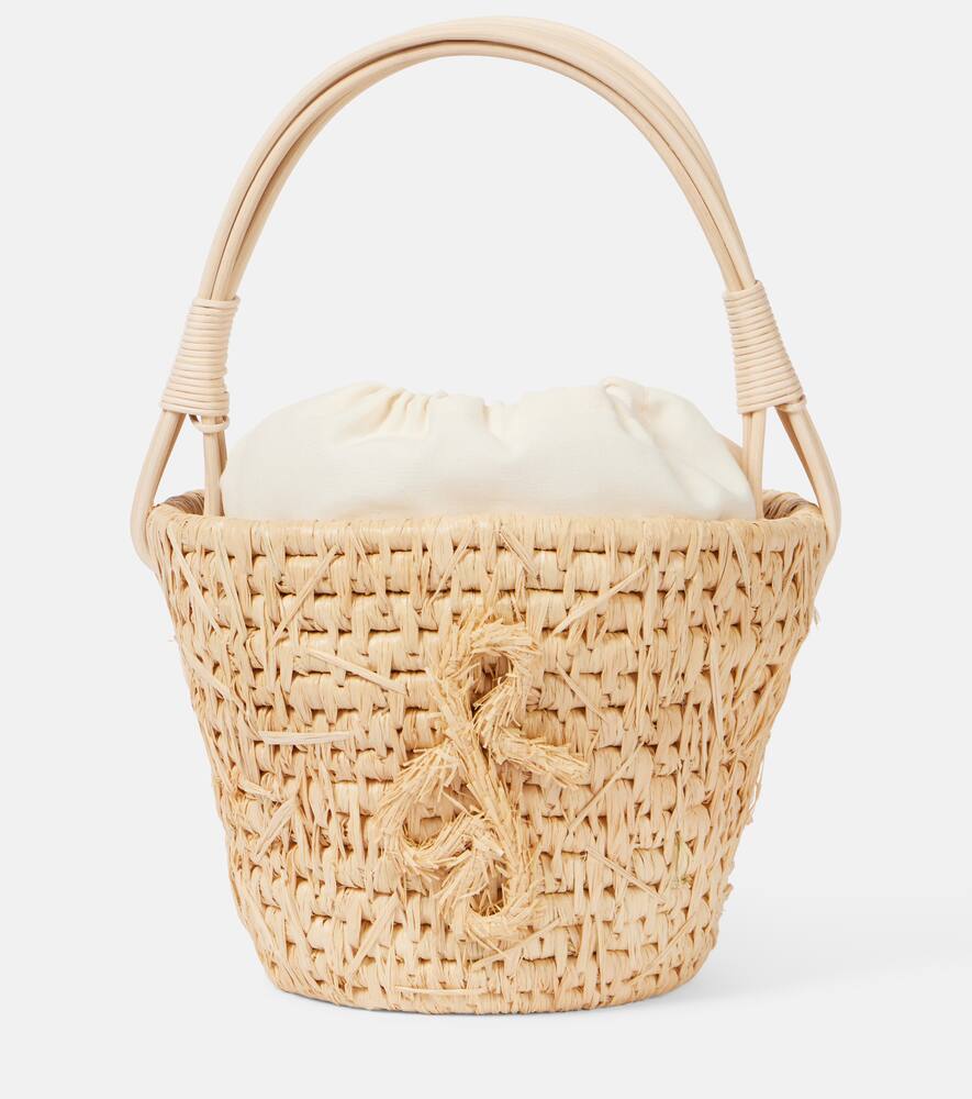 

Соломенная сумка-корзина с отделкой из ротанга Ruslan Baginskiy, Natural Straw