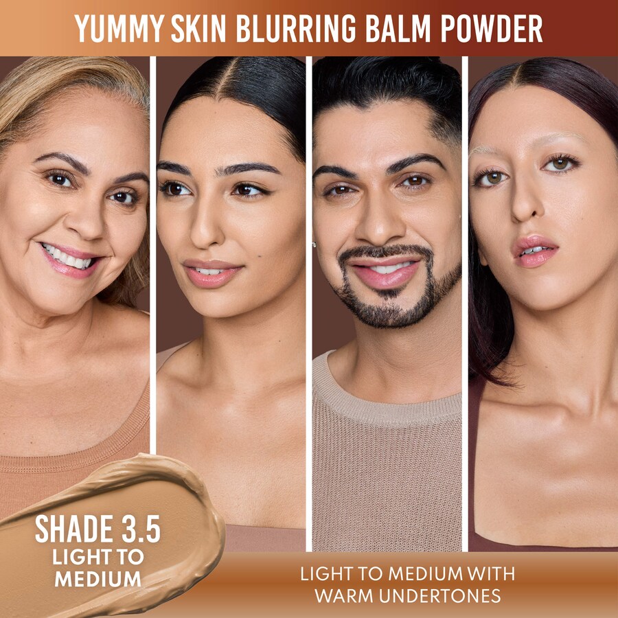 Бальзам-пудра Yummy Skin Blurring Balm Powder - тонирующая основа под макияж. Danessa Myricks Beauty, 0.63 oz /18 g, 3.5 — фото 3