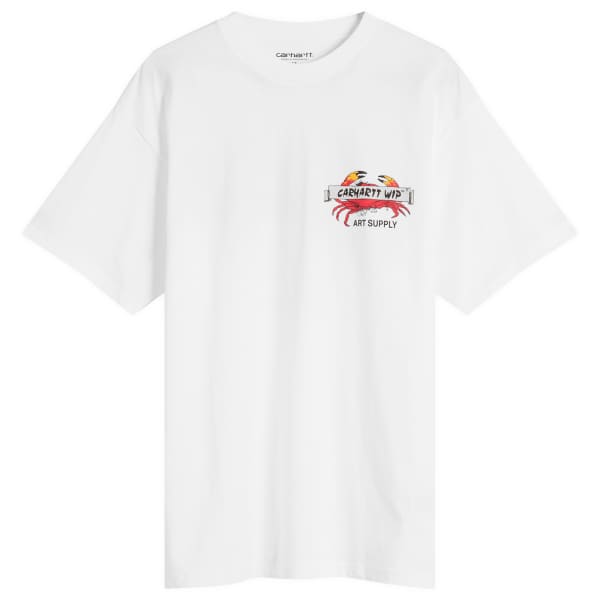 

Футболка с крабовой краской Carhartt Wip, белый
