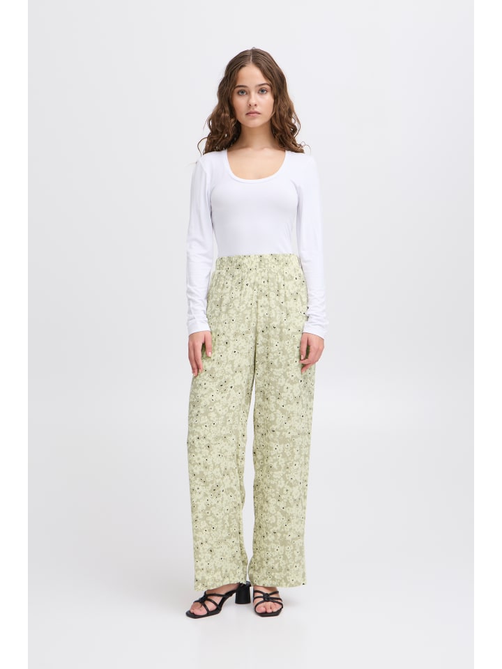 

ICHI Повседневные брюки IHMARRAKECH свободного кроя, цвет Tea Dottet Flower Aop